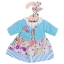 Image de Poppenkleding Jurk/vest bloem blauw (S) Bigjigs