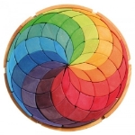 Picture of Puzzel bouwblokken Kleurenspiraal Mandala 38 cm 72-delig Grimm's