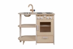 Afbeeldingen van White wash speel-kinderkeuken combi  kleuter hout  Van Dijk Toys