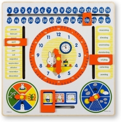 Afbeeldingen van Bambolino Toys Nijntje Kalenderklok en Jaargetijden – Houten Leerklok 3+ Jaar