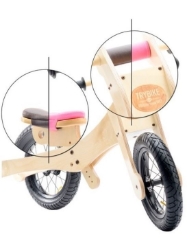 Afbeeldingen van Trybike zadelhoes en kinbeschermer Roze – voor de Houten Trybike