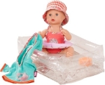 Afbeeldingen van Pop Sleepy Aquini Girl Vintage 33 cm Götz/Gotz Bathing Baby