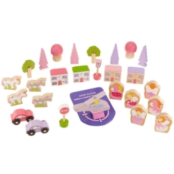 Afbeeldingen van Bigjigs Rail rails treinbaan uitbreidingsset Roze – vanaf 3 jaar