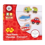 Afbeeldingen van Puzzels Voertuigen 4 x 2-delig 12m+ Bigjigs