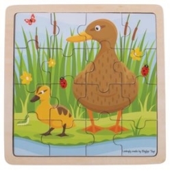 Picture of Legpuzzel Eenden in frame 16 stukjes 2jr+ Bigjigs