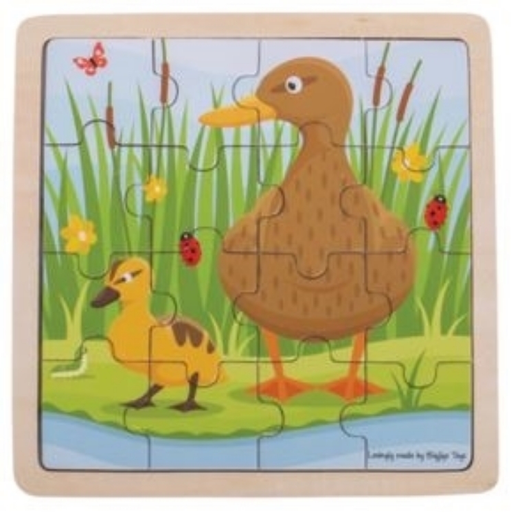 Picture of Legpuzzel Eenden in frame 16 stukjes 2jr+ Bigjigs