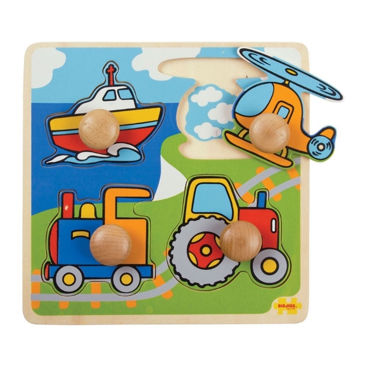 Picture of Puzzel grote knoppen Vervoer 1+ Bigjigs
