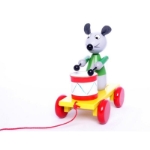 Afbeeldingen van Trekfiguur muis met een trommel