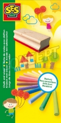 Afbeeldingen van SES Kleurkrijtjes met bordenwisser