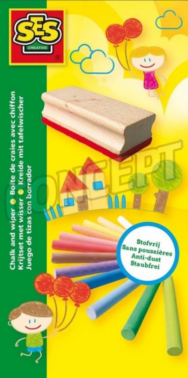 Picture of SES Kleurkrijtjes met bordenwisser