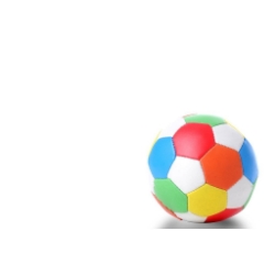 Afbeeldingen van Softbal multikleuren diameter 10 cm.