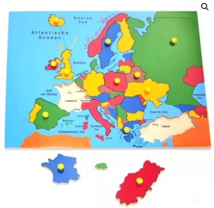 Picture of SALE!!!   Knop- legpuzzel Europa 3+ - Harmony Toys