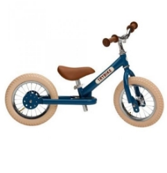 Afbeeldingen van Trybike 2-wieler loopfiets staal vintage blauw