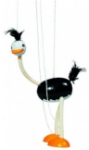 Afbeeldingen van Marionette Struisvogel Hout GOKI 38 cm