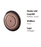 Afbeeldingen van Houten wiel met rubberband Ø 4 cm