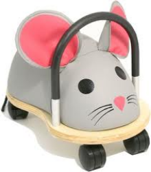 Afbeeldingen van Wheelybug small muis loopwagen met zwenkwielen 1+