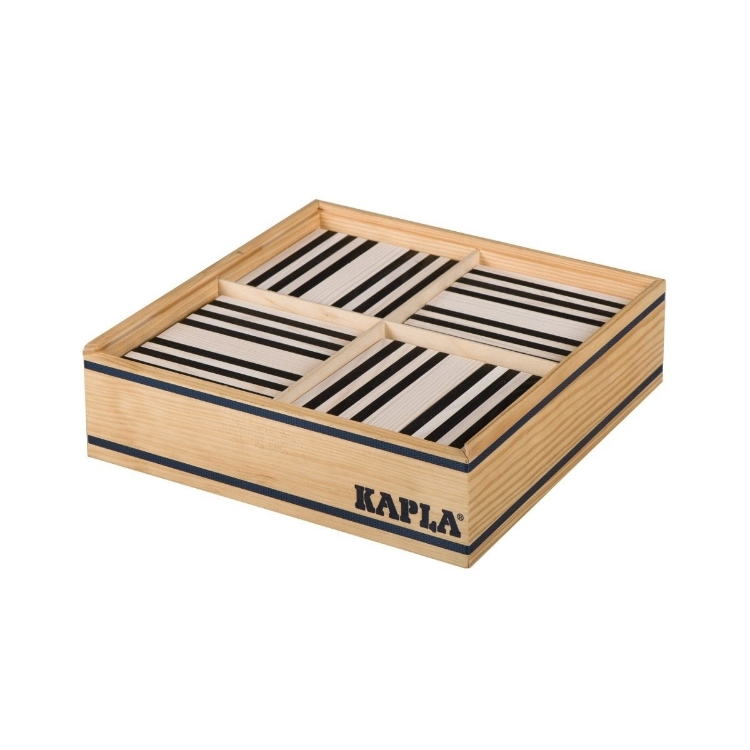 Afbeeldingen van Kapla, doos, 100 plankjes, zwart wit