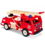 Picture of Brandweerauto groot rood hout  Pintoy