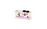 Picture of Damstenen, essenhout,  zwart en blank in houten kist, ⌀ 35 mm