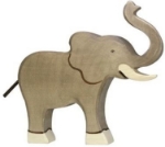 Picture of Olifant stier slurf hoog Holztiger