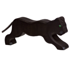 Holztiger Panter zwart – Houten Speelfiguur – vanaf 3 jaar