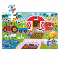 Picture of Vloerpuzzel hout Boerderij 48 stukjes 3jr+ Bigjigs