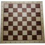 Afbeeldingen van Schaakbord ingelegd Mahonie/Ahorn 54 cm 
