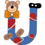 Bild von Gekleurde beren letter U