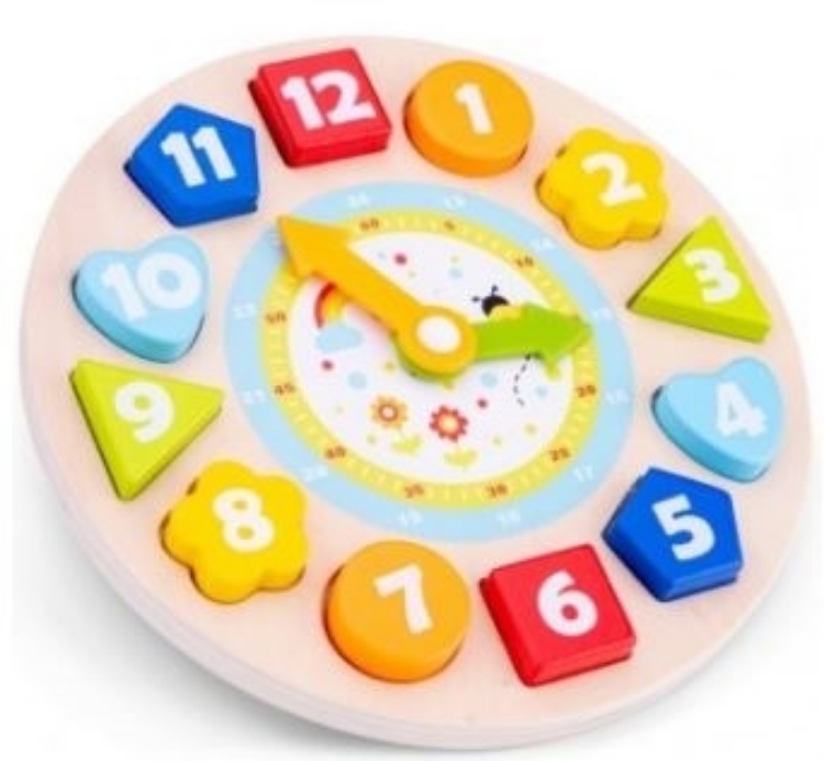 Picture of Puzzelklok  leerklok met wijzers en 24 uren