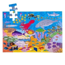Bigjigs vloerpuzzel hout Zeeleven 48 stukjes BJ-BJ917 1