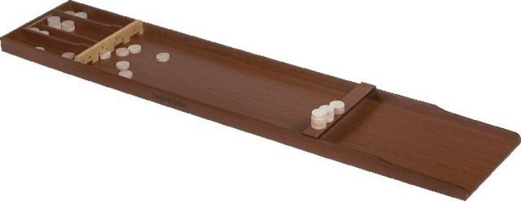 Picture of Sjoelbak luxe wedstrijd ( beuken ), afm. 200 x 40,5 x 7,5 cm. Inclusief 30 sjoelstenen ( beuken ) ⌀ 52 mm