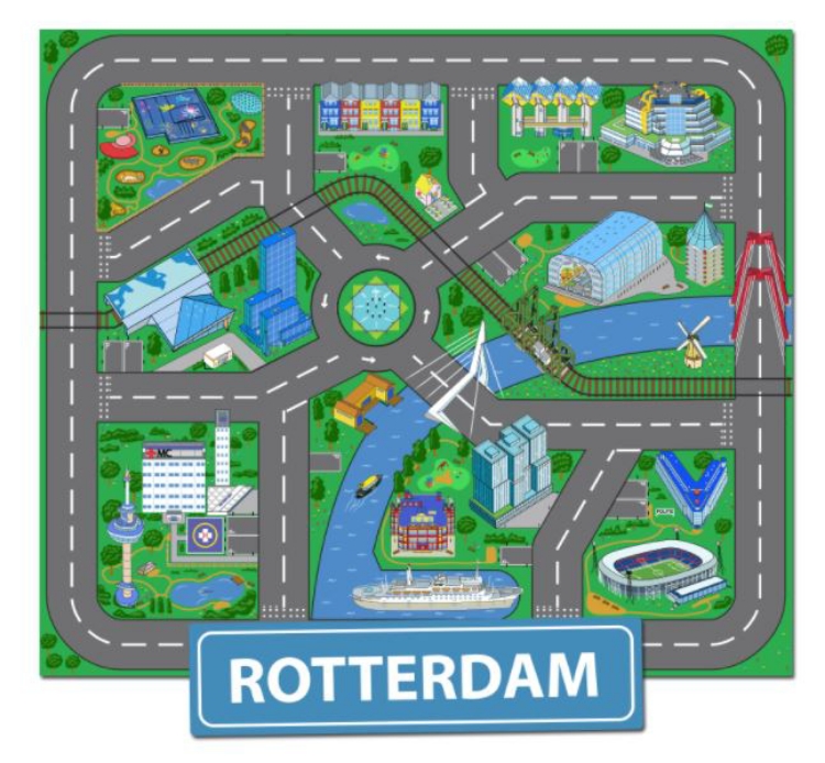 Bild von Speelkleed Rotterdam 130x160cm