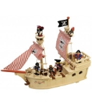 Picture of Piratenspeelschip hout met piraten Tidlo