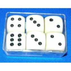 Afbeeldingen van Dobbelstenen set  6 stuks 16 mm.