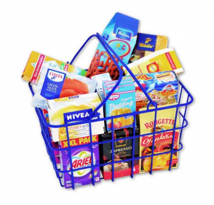 Afbeeldingen van Boodschappenmand met boodschappen