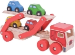 Picture of Autotransporter met 4 autootjes hout Bigjigs