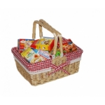 Picture of Rieten Boodschappenmand met boodschappen