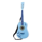 Picture of Gitaar blauw met muzieknoten
