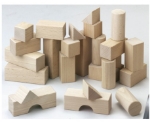 Afbeeldingen van Startset bouwblokken blank 1+ HABA