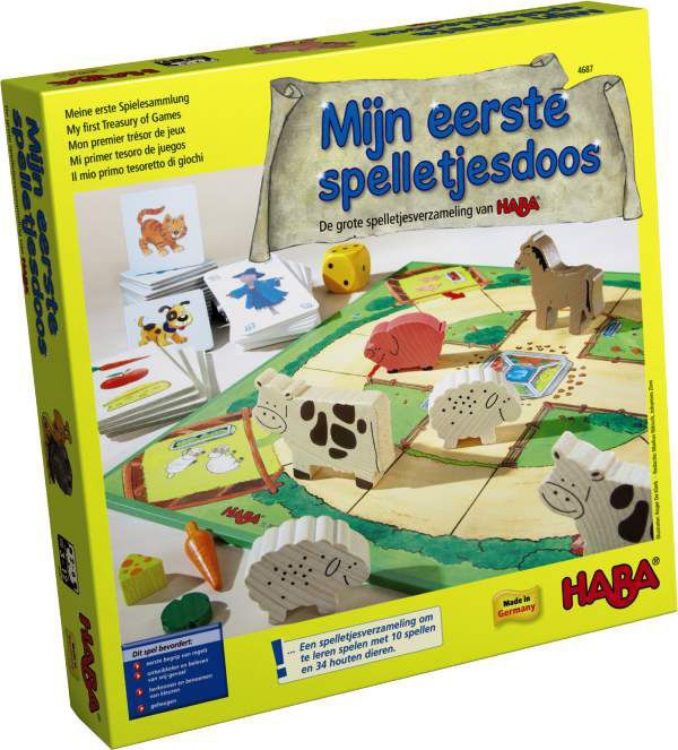 Afbeeldingen van Spel HABA Mijn eerste spelletjesdoos 10 spellen 3+ 