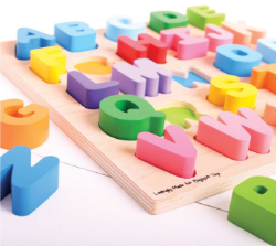 Afbeeldingen van Puzzel grote stukken Alfabet Hoofdletters - Bigjigs - Vanaf 18 mnd.