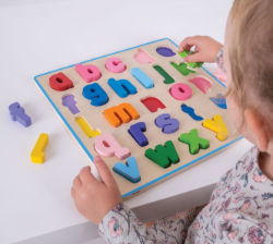 Afbeeldingen van Puzzel grote stukken Alfabet, Kleine Letters - Bigjigs - vanaf 18 mnd
