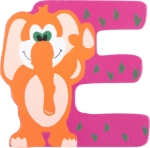 Picture of Houten dieren letter E