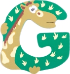 Picture of Houten dieren letter G