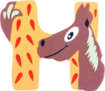 Picture of Houten dieren letter H