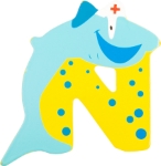 Picture of Houten dieren letter N