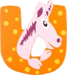 Picture of Houten dieren letter U