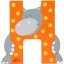 Picture of Sevi dierenletter (H) Nijlpaard