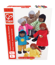 Picture of Poppenhuis buig poppetjes Afrikaanse familie 6 stuks