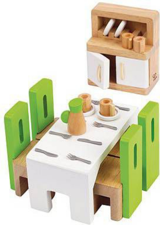 Bild von Poppenhuismeubels Eetkamer Hape